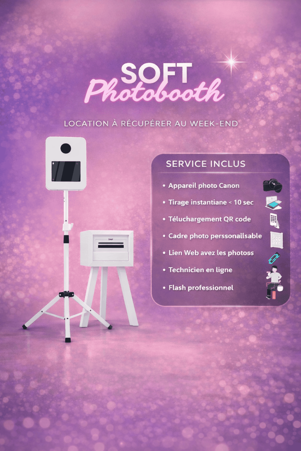 Soft Photobooth anniversaire location