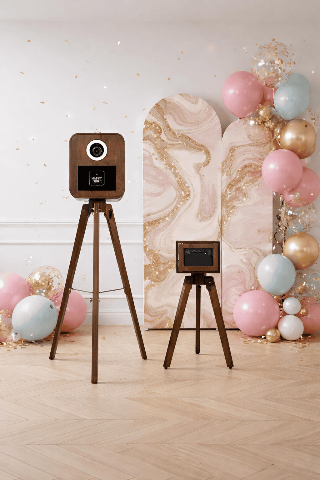 Wooden photobooth anniversaire Bordeaux — Happy Time