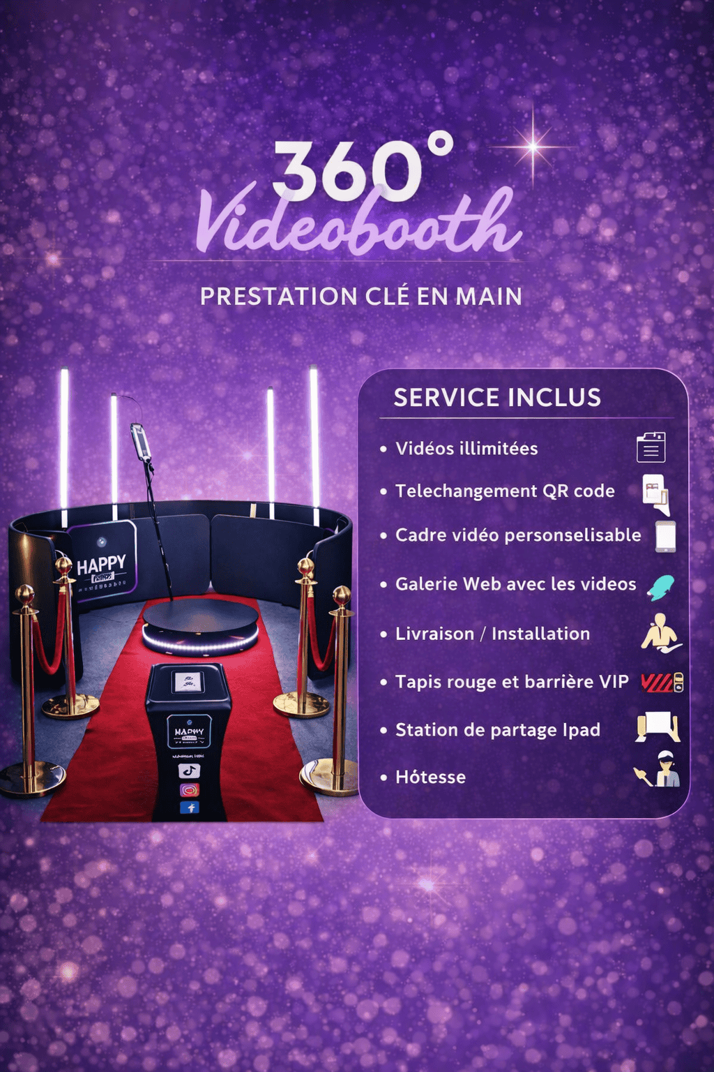 360° Videobooth anniversaire Bordeaux