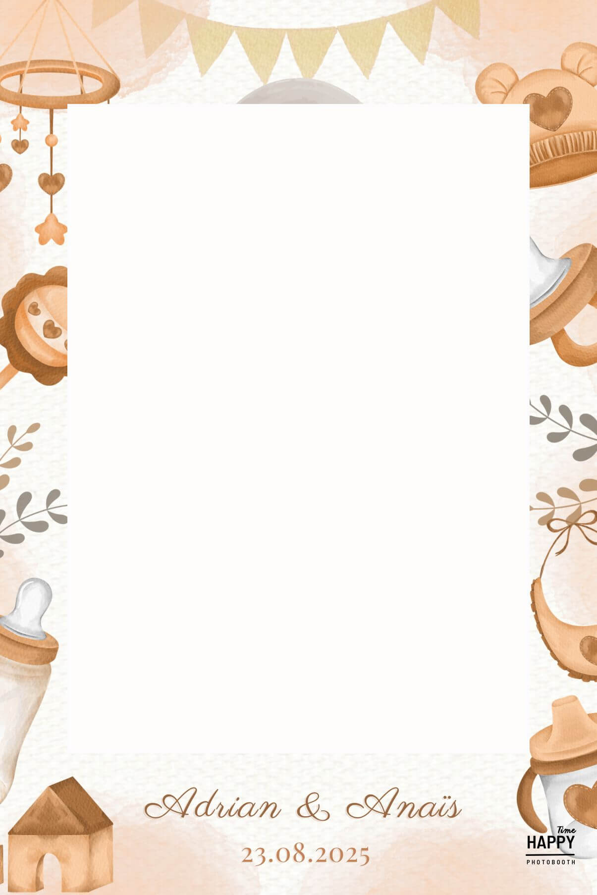 Template photobooth baby shower Bordeaux — Happy Time