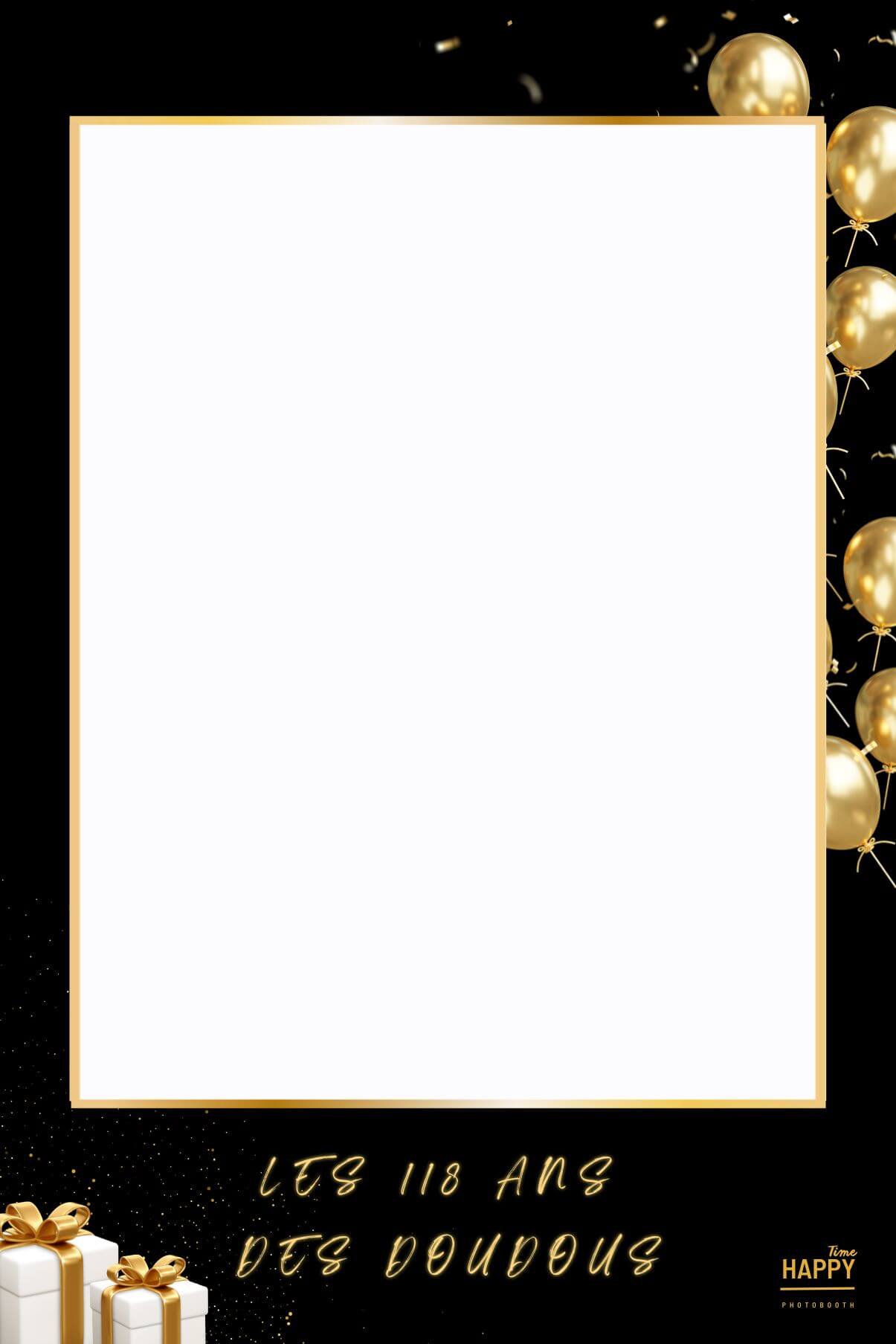 Template photobooth anniversaire Bordeaux — Happy Time