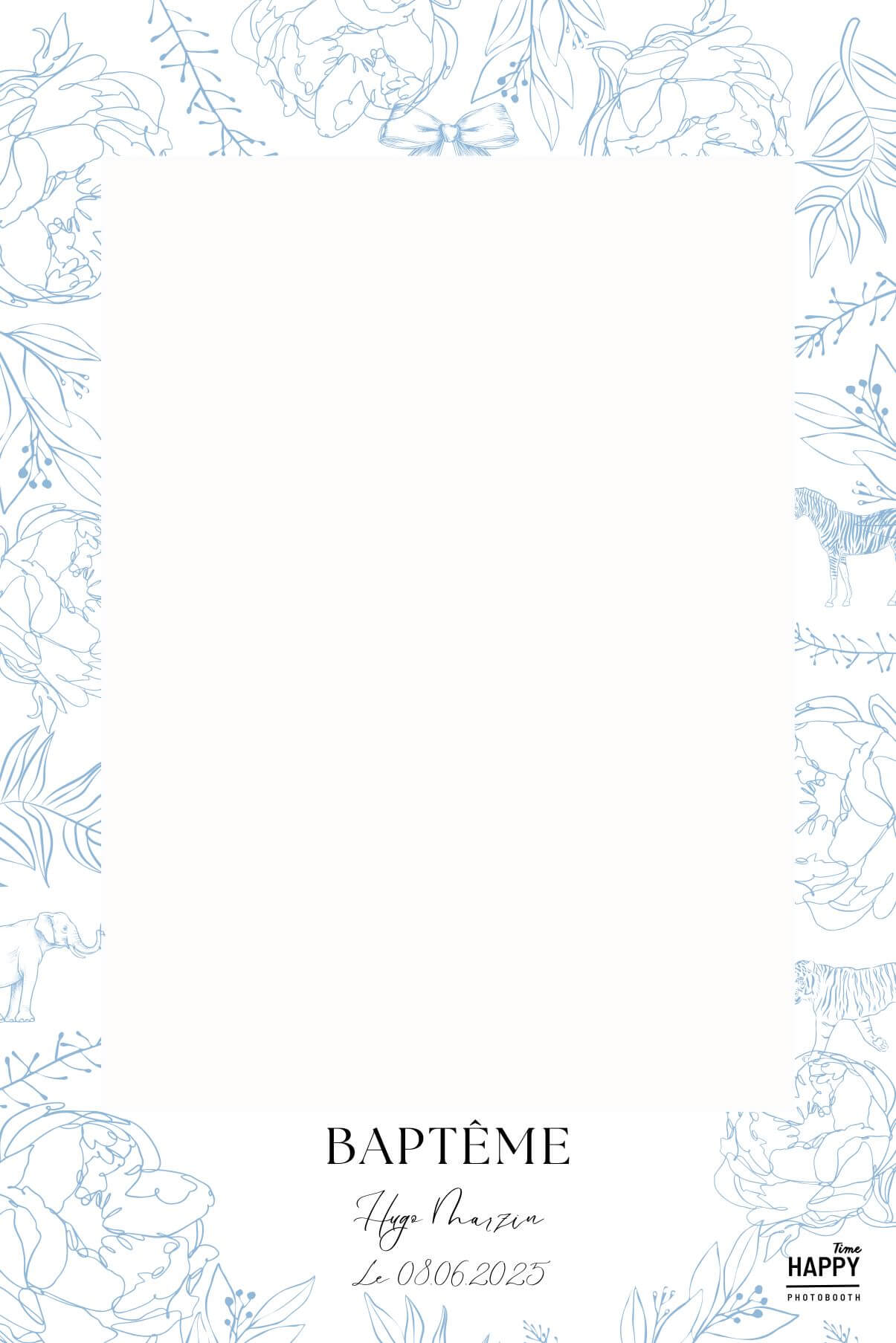 Template photobooth baptême Bordeaux — Happy Time