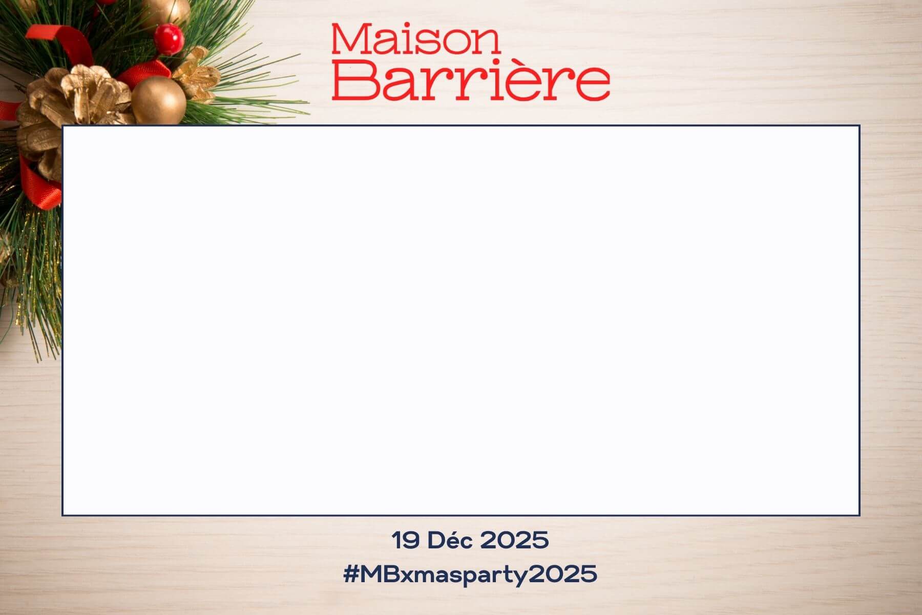 Template photobooth Noël Bordeaux — Happy Time