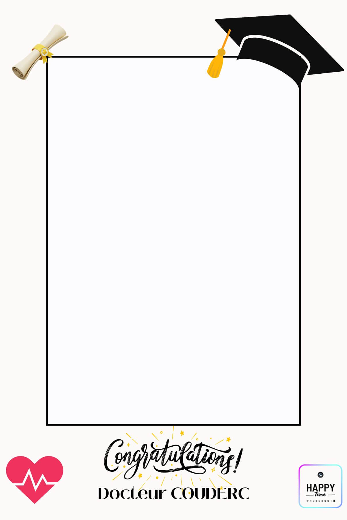 Template photobooth remise de diplôme Bordeaux — Happy Time